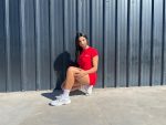 Conjunto Remera + Pollera con short D·Pro Series Rojo