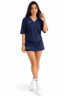 Preventa Remera oversize cuello tejido Navy