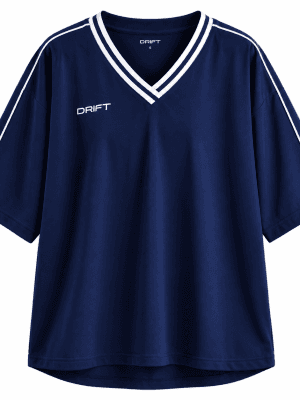 Preventa Remera oversize cuello tejido Navy