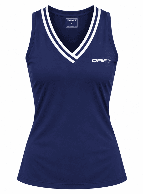 Musculosa cuello tejido Navy
