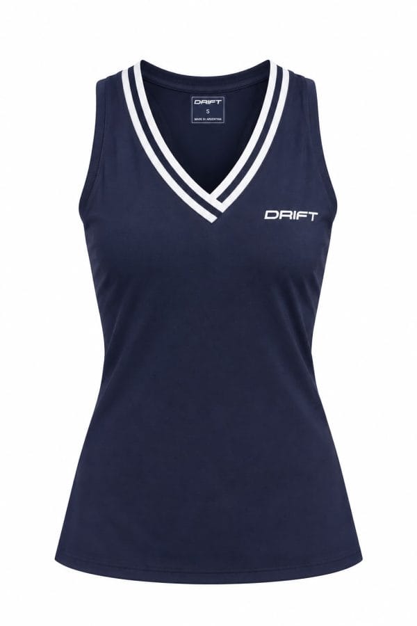 Preventa Musculosa cuello tejido Navy
